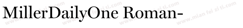 MillerDailyOne Roman字体转换